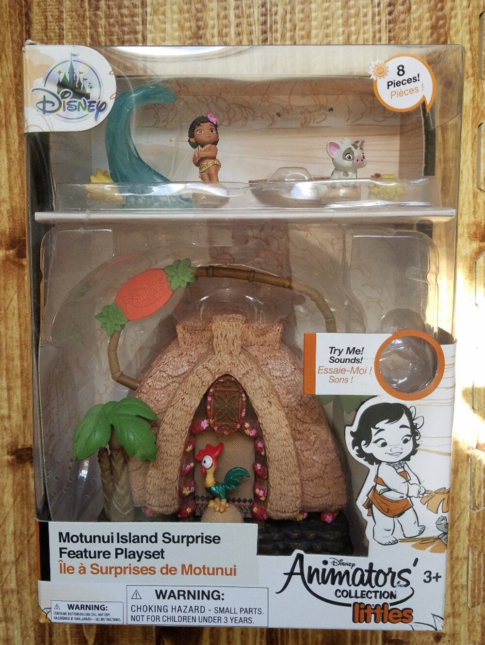Disney Store Animators' Collection Littles Moana Micro Playset Pua Hei Hei